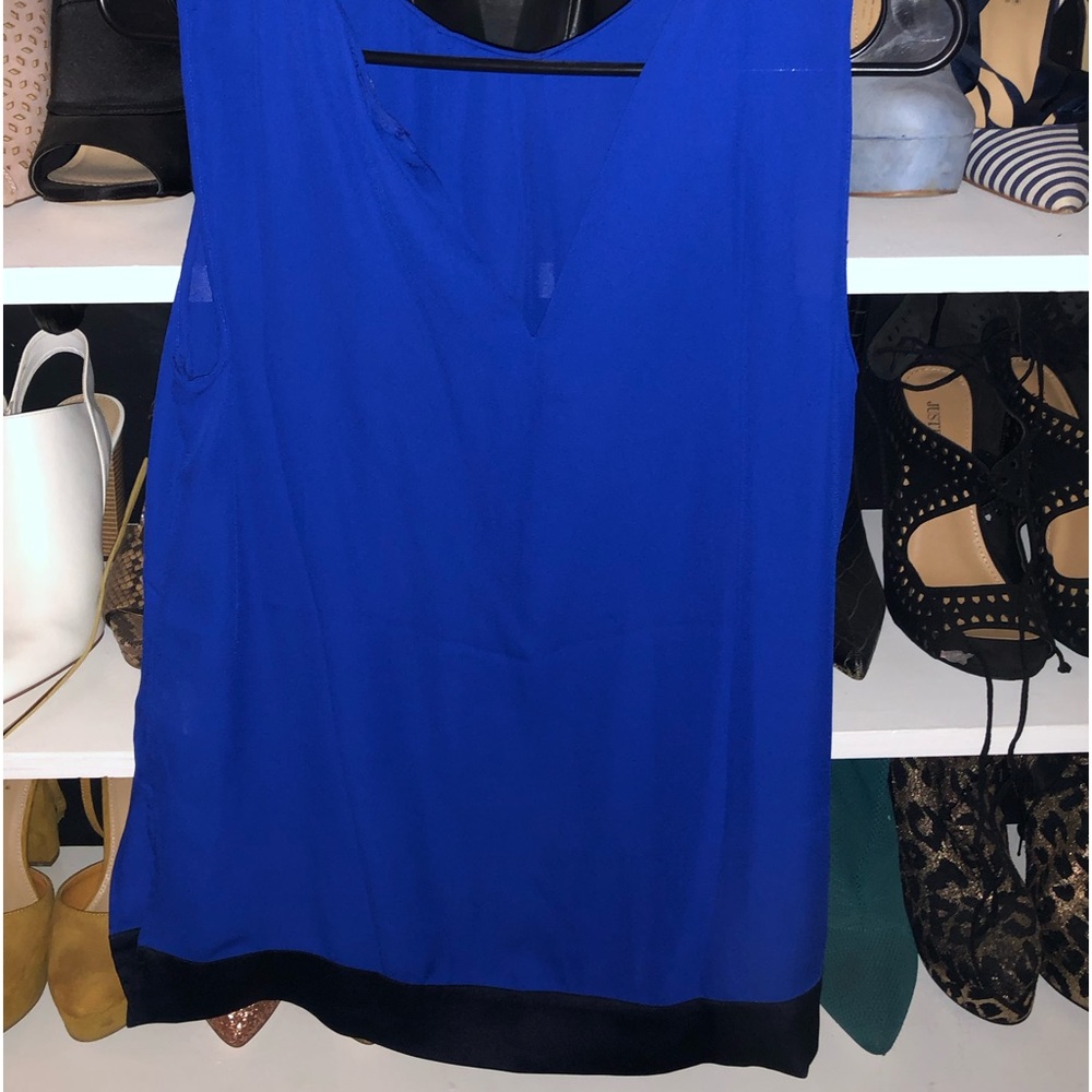 Banana Republic Royal Blue V-Neck Blouse